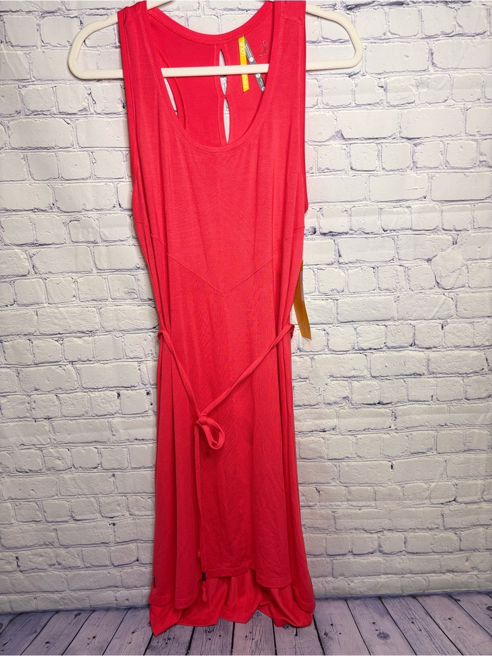 NWT Lole Sophie Coral Casual Athleisure Preppy Nautical Sleeveless Midi Dress M